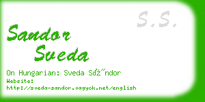 sandor sveda business card